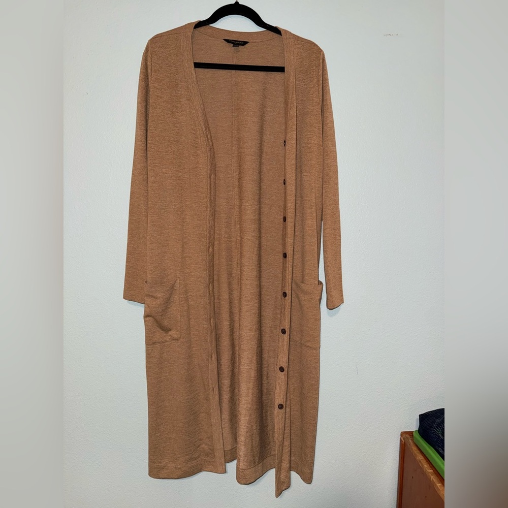 Banana Republic Camel Ribbed Knit Cardigan Size L